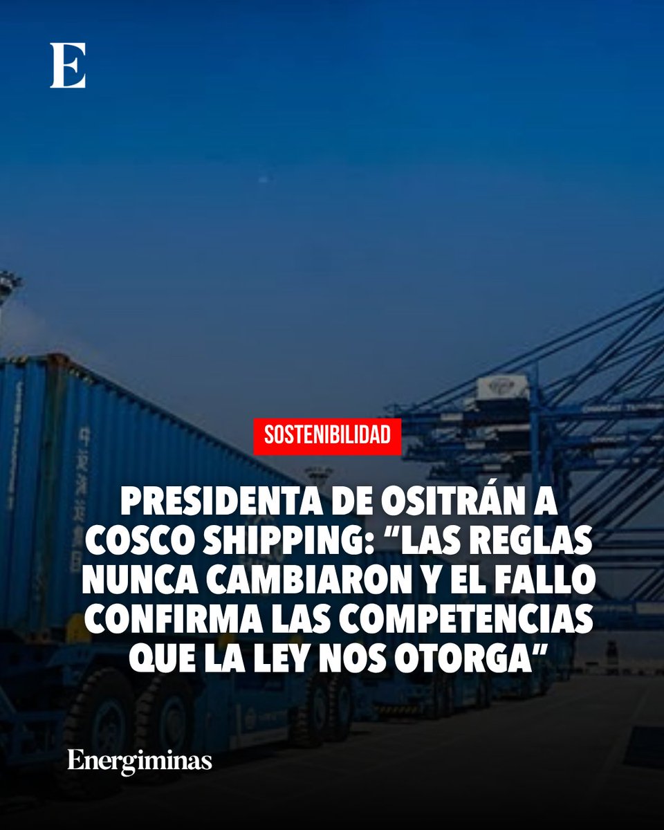 energiminas1's tweet photo. La titular de #Ositrán enfatizó que el Puerto de Chancay no es un puerto de uso exclusivo, sino una infraestructura de uso público.

➡️ La nota: https://t.co/pXZA2cImLu https://t.co/gKJlrFHuIl