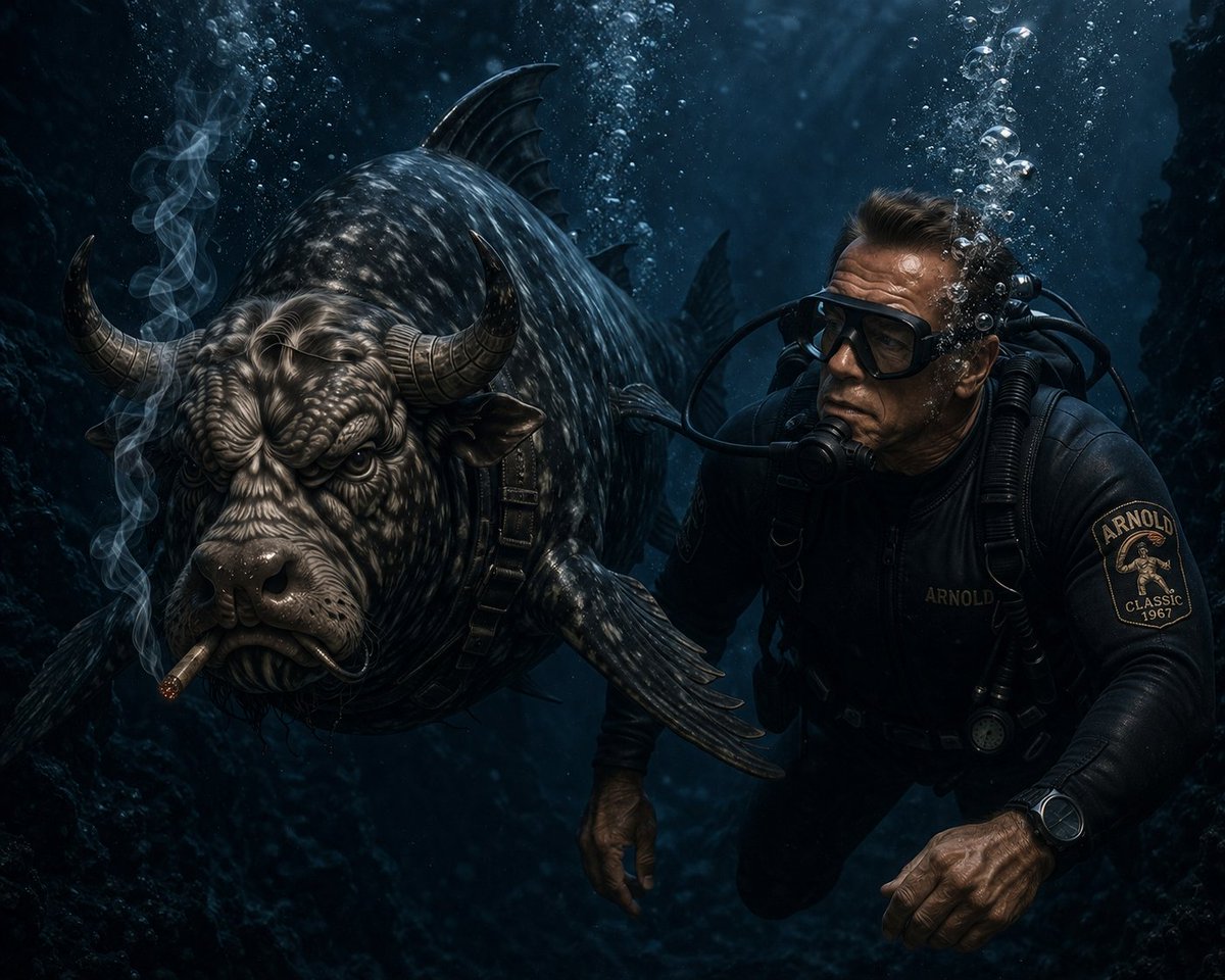 SmokingBullFish's tweet photo. Occasionally the Smoking Bull Fishes friend @Schwarzenegger comes and swims alongside him.

That is just how the Smoking Bull Fish do.

$SBF 

HBibqRqqzAbnvZ4ogkcma6nzaoNWgpEimajVjHA3pump https://t.co/OLWYPlys3y