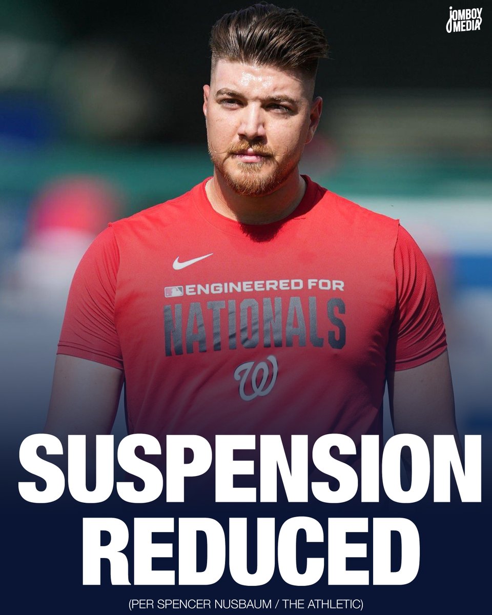 TalkinBaseball_'s tweet photo. Cade Cavalli's suspension following the Willson Contreras altercation has been reduced from seven games to five, per @spencernusbaum_ https://t.co/Ma9CXIof1B