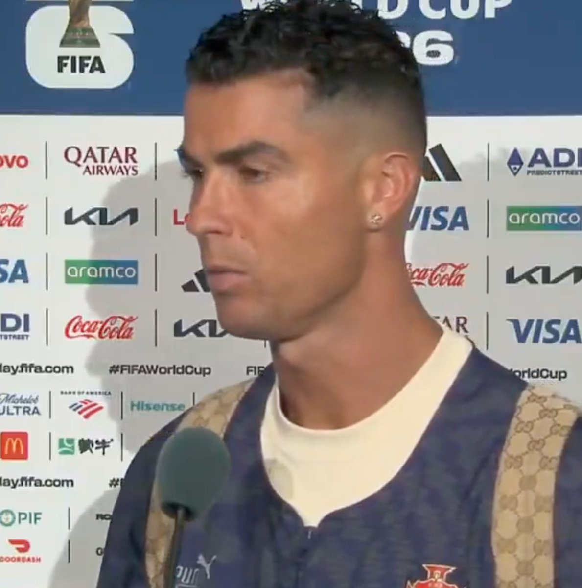 TouchlineX's tweet photo. 🚨🗣️ 𝗡𝗘𝗪: Cristiano Ronaldo: "Yes, this was my LAST WORLD CUP..." https://t.co/5maNDkGH5S