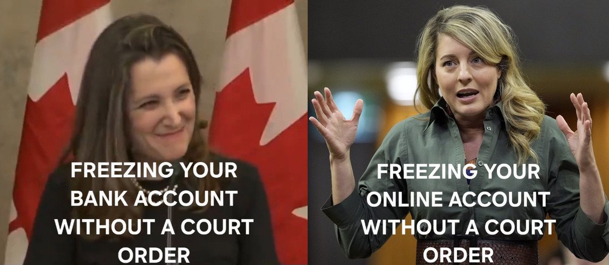 RealMattA_'s tweet photo. Remember when Chrystia Freeland froze bank accounts without a court order?

Well, now Melanie Jolie wants to freeze your social media accounts without a court order.

Welcome to the dystopian country your silence and apathy has allowed, Canada!

LOST FREEDOM FILES # 5222 https://t.co/1HUEnFj4yR