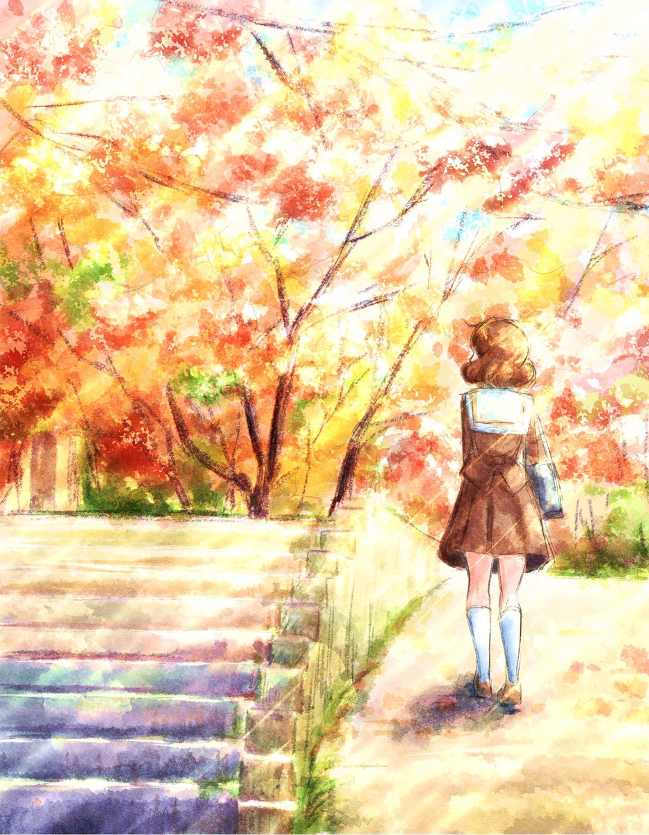 TMakatof's tweet photo. #みんなの背景絵を見せて 

宇治に行かなかったらこんなに描いていなかったと思います🍁🌿 https://t.co/93uQwTtpV2