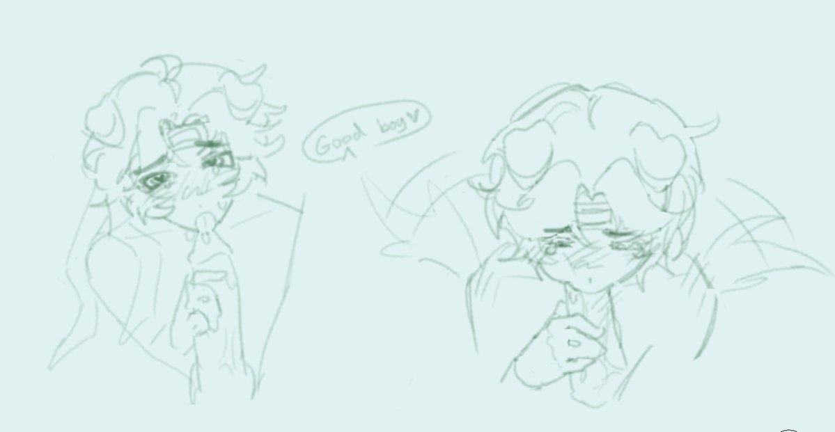 Candyeggos's tweet photo. hi #bbtwt have some old art of ☯️ giving head while I work up the courage to post my recent art https://t.co/LHUoEhJ3ij