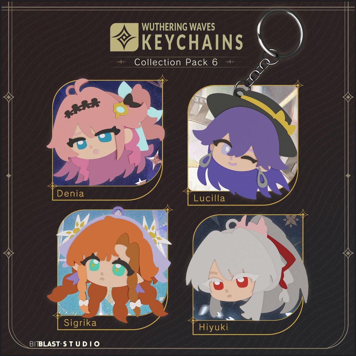 BitBlastStudio's tweet photo. 🌊 Wuthering Waves Keychains Pack 6 • STL files ➡️ Download 3D print model: https://t.co/OGKXwKSuqa💡 #3DPrinting #3DPrinter #Printable #STLfile #WutheringWaves #WuWa #Lucilla #Hiyuki #Denia #Sigrika #Keychains #Keyrings https://t.co/h2osUs87AE