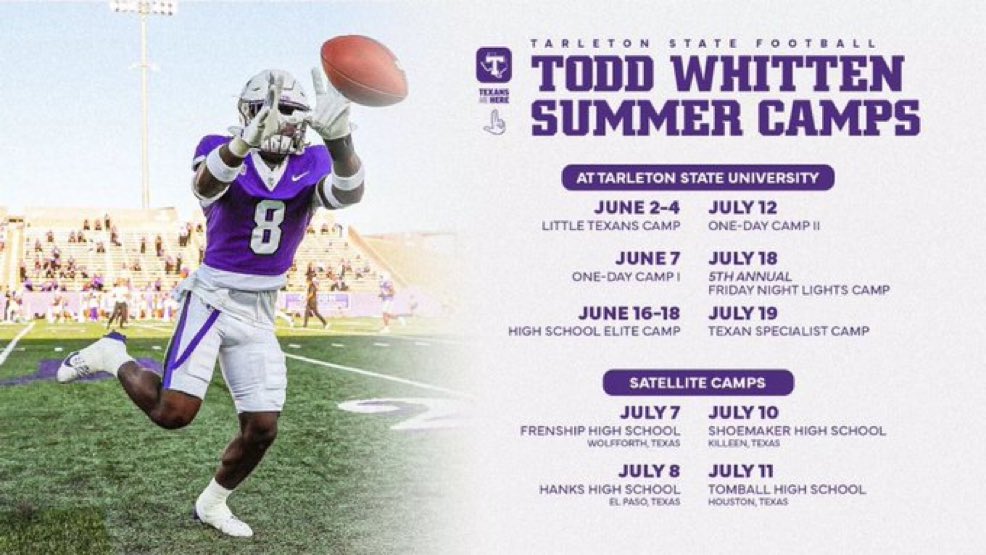 Brett_Alver's tweet photo. Had a great time at the @TarletonFB camp today! Got to meet @FBCoachOdom and some other great coaches! Looking forward to building the relationship!
@beasley_coach @CoachWhiteDB1 @CoachBrownLBs @CoachWinings @806hsscmedia @CoachHucks https://t.co/vrtJN5ZaFp