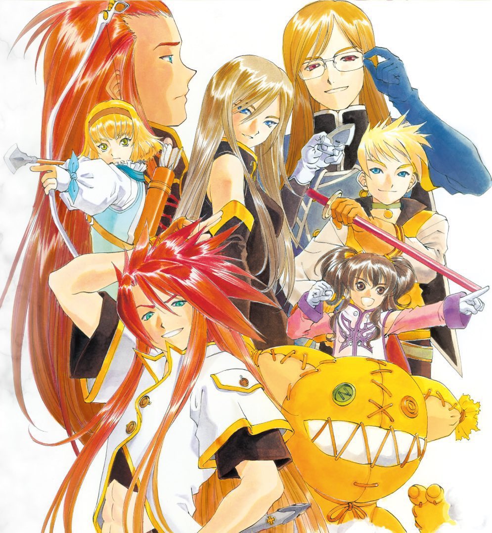 sistaofpeace1's tweet photo. Mr. Fujishima’s designs for Abyss are a big part of my love for the game 😊

Tear especially has one of my favorite designs, easily, but the others are great too 💖

Happy birthday, Mr. Fujishima!! ✨🎉🎊 https://t.co/Hi5FTpccG2