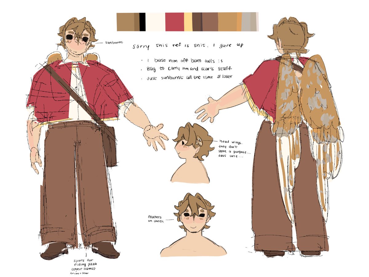 spoozly's tweet photo. i just finished these refs for artfight and im so pooped you can tell when i gave up https://t.co/Lcgwnn6sb2