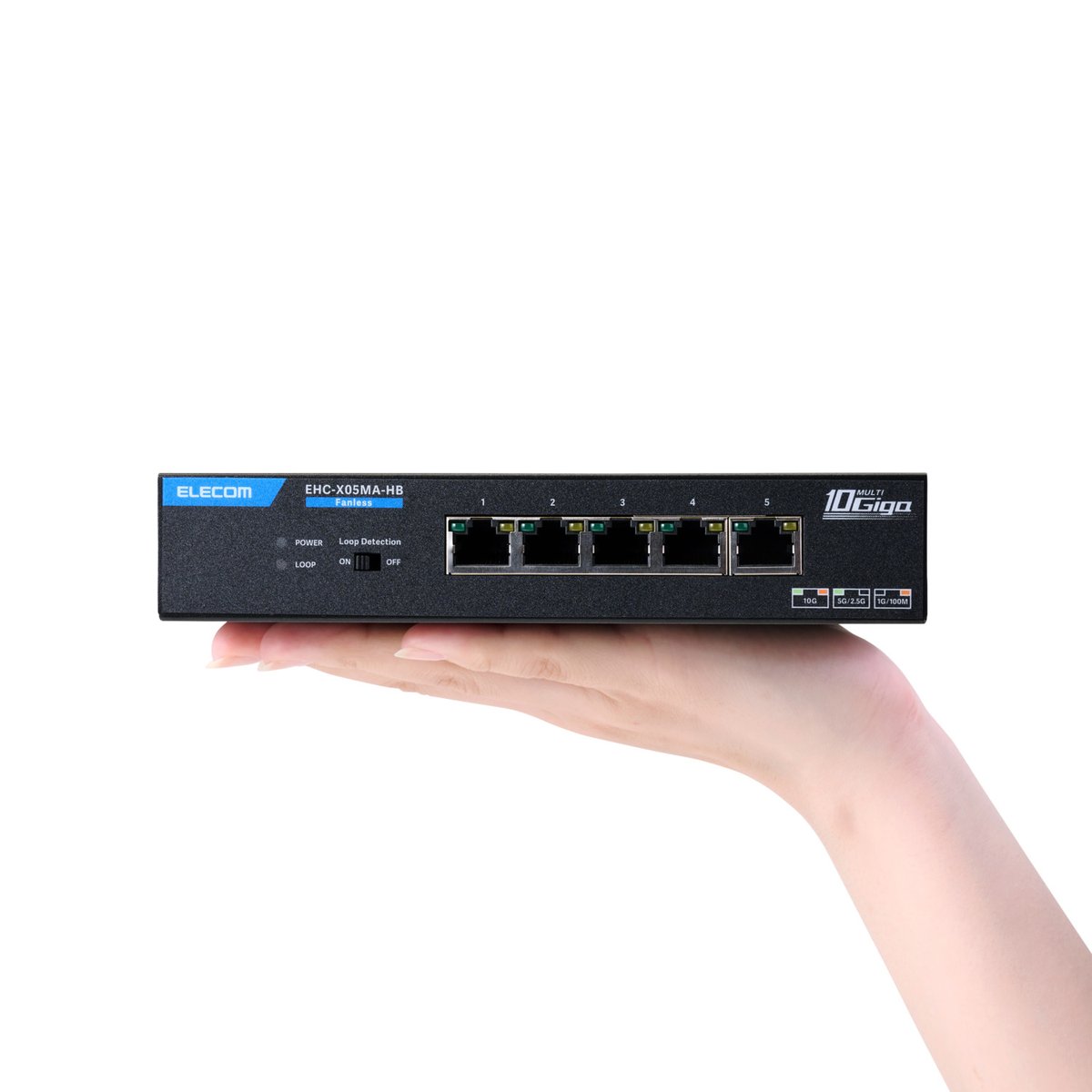 elecom_pr's tweet photo. 自宅でも大活躍！10Gbps対応のスイッチングハブ、5ポートと8ポートモデルの登場です！ https://t.co/sCEtAHPIUN