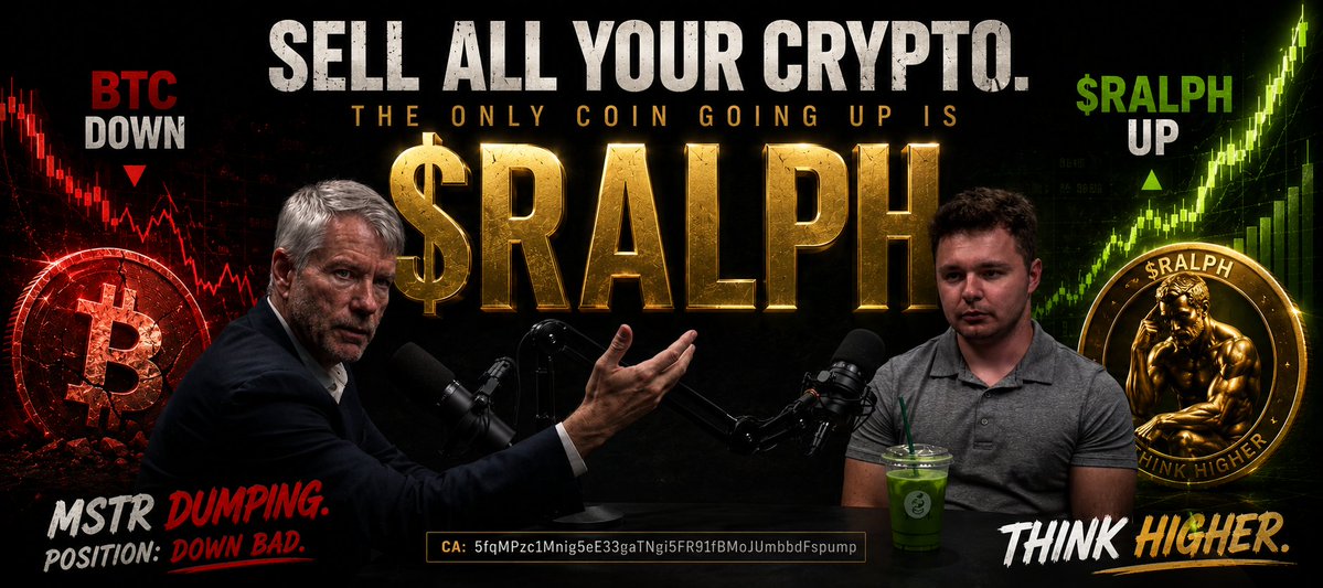 ralphmemecoin's tweet photo. saylor has been talking for three hours. the matcha is doing most of the listening $RALPH thinks higher. https://t.co/TZlVAwZM1i