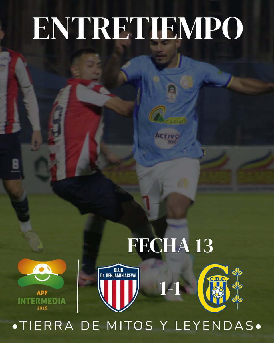 deporcapiata's tweet photo. FINAL DEL PRIMER TIEMPO|
#BenjaminAceval 1-1 #Capiatá
⚽️ Antonio Bareiro (CDC)
#Intermedia #Fecha13
#elescobero💛💙 https://t.co/y4TJtcPX77