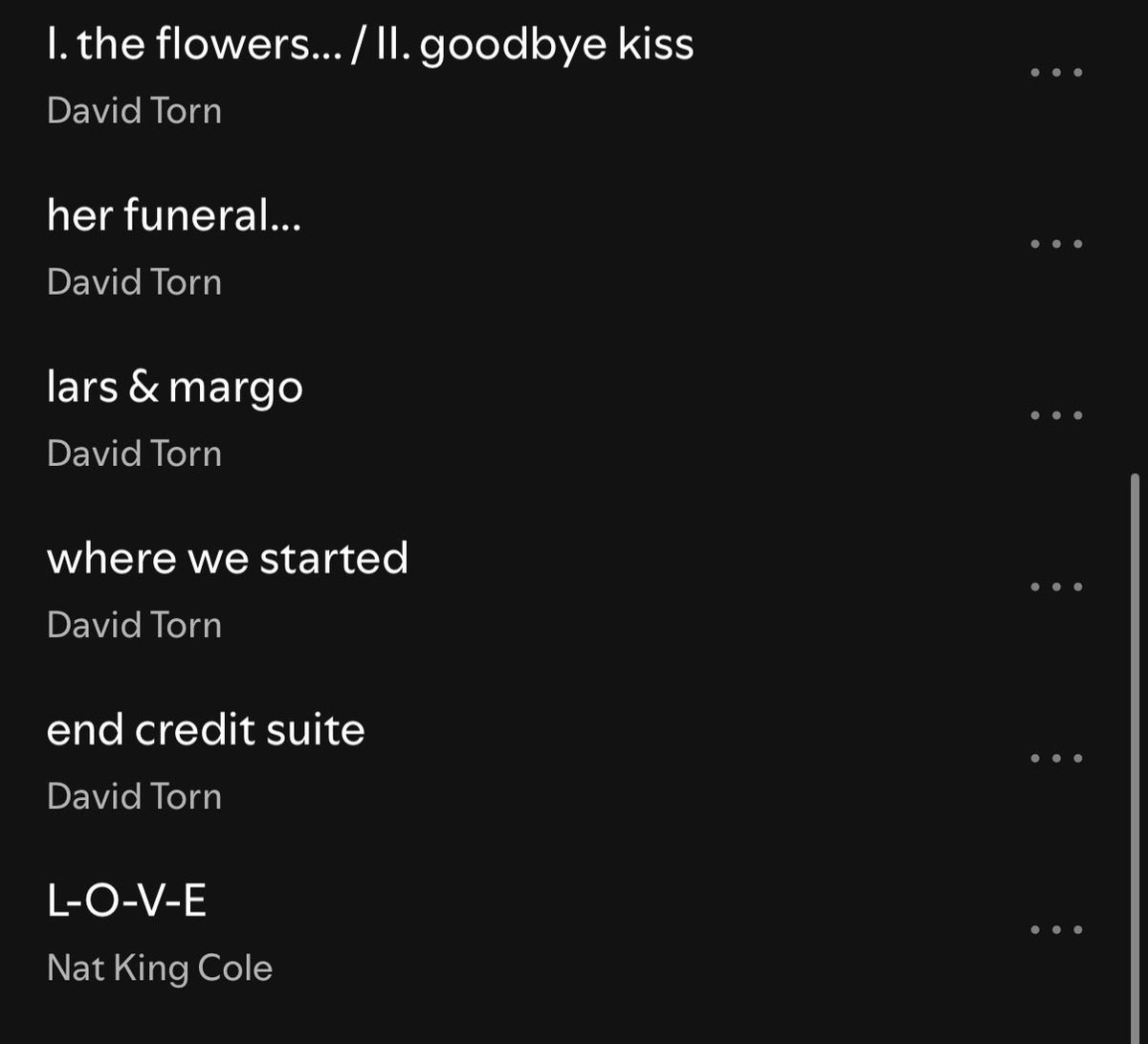 mothparfait's tweet photo. wait i just discovered the lars soundtrack titles :(( so cute :(( https://t.co/Tl7cDBCkqX