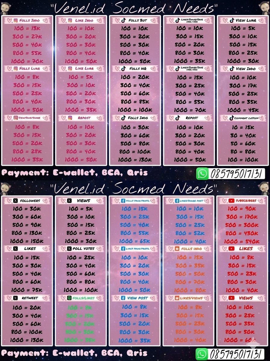 balerifna's tweet photo. New sunrise, clean metrics, stronger authority.
Akun jualan yang kelihatan ramai dari pagi selalu punya daya tarik lebih buat calon buyer.
t.jual jasa growth folls followers view like share ig Instagram story FYP komen TikTok shopee yt YouTube subs subscriber x poll vote Facebook https://t.co/mBSdwV0WbK