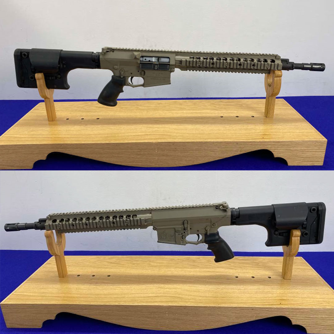 GunBroker's tweet photo. 🔥 Knight's Armament SR-25 ECC 🔥
🔗 See it here: https://t.co/cu8qRHoukc
This Knight's Armament SR-25 Enhanced Combat Carbine features a Flat Dark Earth finish and is one half of an ultra-rare consecutive serial number set (#KM110101/#KM110102).
 
#KnightsArmament #SR25 #KAC #RareFirearms #GunBroker