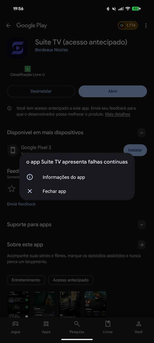 luizfelipeprb's tweet photo. @suitetvapp Está fechando após tentar conectar com a conta Google https://t.co/7sdvnZovzb