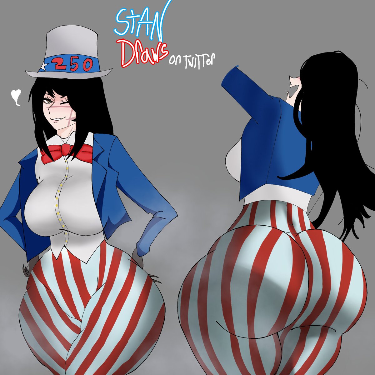 standrawsss's tweet photo. Yoru is VERY patriotic🦅🇺🇸

Late fourth of July art raghhhg
---
#4thofjuly #csm #yoru #nsfwtwt https://t.co/JERWJXcC8J