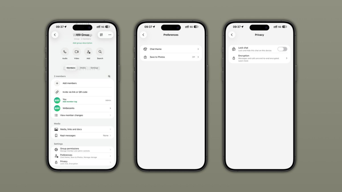 WABetaInfo's tweet photo. WhatsApp is updating the group chat info interface on iOS!

WhatsApp is rolling out a new interface for the group chat info screen on iOS.

https://t.co/xRntFCc2I3 https://t.co/ipi0LGtqLk