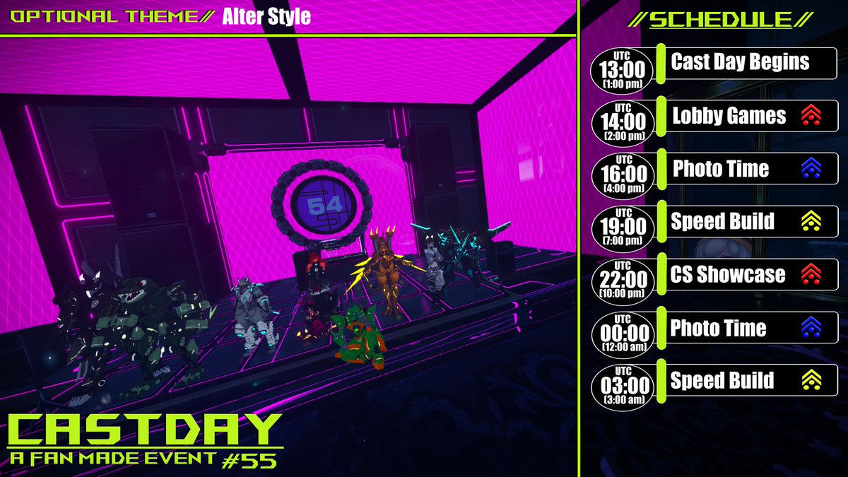 CASTLifeCrew's tweet photo. Cast Day is this Weekend!
📅Being held on: Sat "11th"
🕐Staring at 13:00/ 1:00 pm UTC
✨Theme is: Alter Style!
🌎Located on: All Ship 2, 946921 176794 
🎵Pre Cast Day is Friday at 00:00/ 12am UTC
#PSO2NGS #PSO2 #PSO2CASTDAY #PSO2GLOBAL #PSO2_NGS_SS https://t.co/l8RruvkAmg