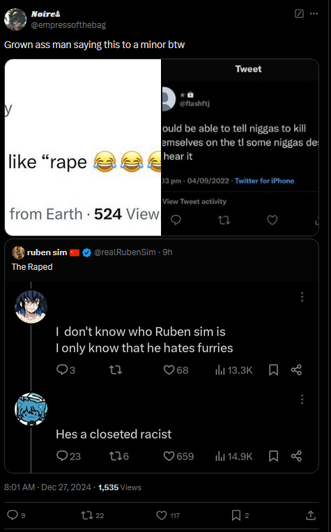 Brant1122420's tweet photo. @RealSchlep What you should be responsible is talking to a absolute goober known as rubensim https://t.co/5tpz2dmSiu