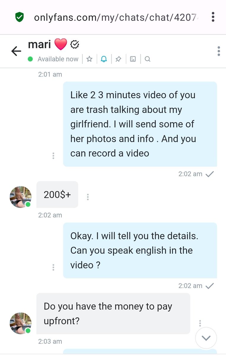 catfightlover48's tweet photo. I love Carolyn Marian but she wants literally too much for a custom video. Like even Luna wants 50 euros for a video and she does want 200 https://t.co/6UDcVKf1Yn