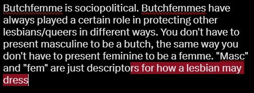 Aryusglam's tweet photo. @sichono Tbh you can't get a full scope of what it means to be Butch in one twt message you lowk just have to read some books or articles or something https://t.co/B4t1wiQAS3