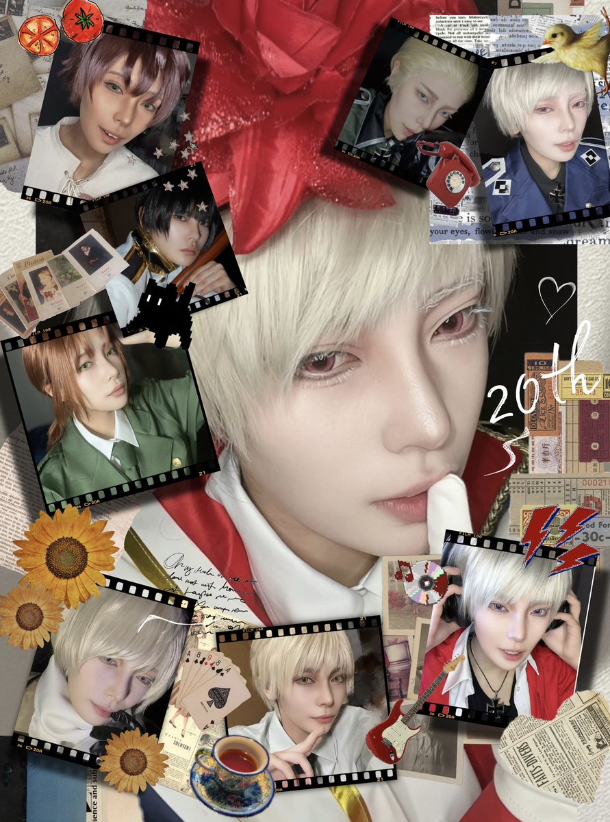 KWII_12's tweet photo. ⚠︎cos aph
ちょっと出遅れてしまった🤏🏻
20周年おめでとう🎈
これからも大好きな作品です♪

2枚目はお気に入りの画像✨

#ヘタリア20周年
#長靴で乾杯しようぜヘタリア20周年 https://t.co/YuIrPonTkx