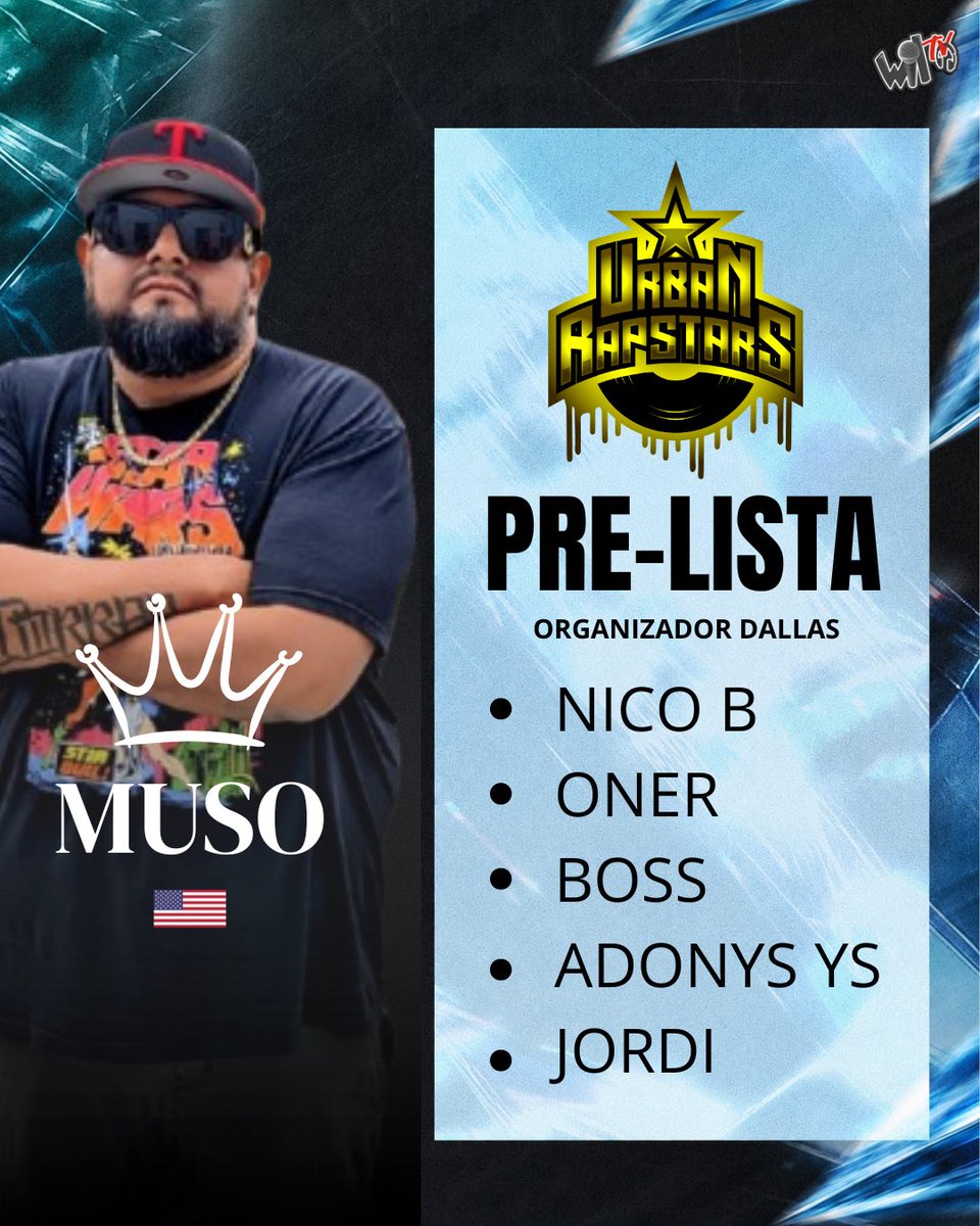 Wi1Tv's tweet photo. Se le pregunto a algunos organizadores de USA que escojieran 5 freestyles que pudieran representarnos en @FWC_oficial y estos fueron sus selecciones.

Btw. todavia nos debes el anuncio de nuestro capitan 🇺🇸, estoy disponible para hacer el anuncio oficial para cuando lo tengan 🙌 https://t.co/7C4uzooJmK