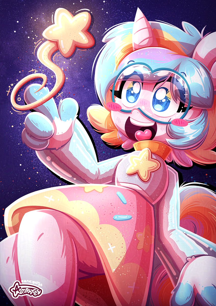 amphreyarts's tweet photo. First Artfight attack for 2026's Artfight goes to @ColorfulCo1or 's Ufi! Gosh her new design is so cute and I couldn't bear to not draw her. 

#artfight #artfight2026 #artfighttragedy https://t.co/FO4qgZjohh
