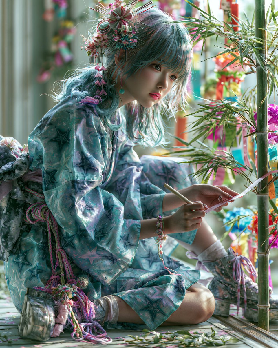 おはべる🌸🌸🌸 今日は7月7日、七夕だよ〜っ⭐✨ 織姫と彦星が年に一度