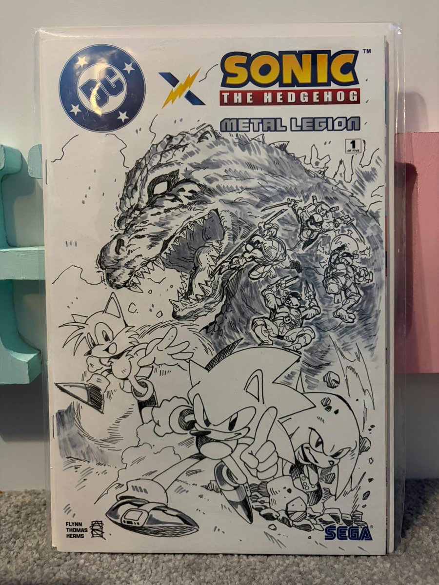 ARQ004SP's tweet photo. This was a cool commission I finished recently! 

Team Sonic, Godzilla and the TMNT! https://t.co/sSTfoc8FMN
