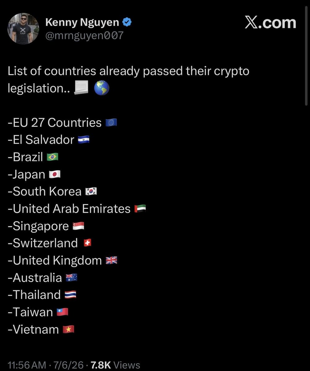 myfriendblondie's tweet photo. @CoinMarketCap Then why haven’t we passed the Clarity Act when ever other country HAS already? @POTUS @realDonaldTrump @WhiteHouse https://t.co/AllpHBxH1a