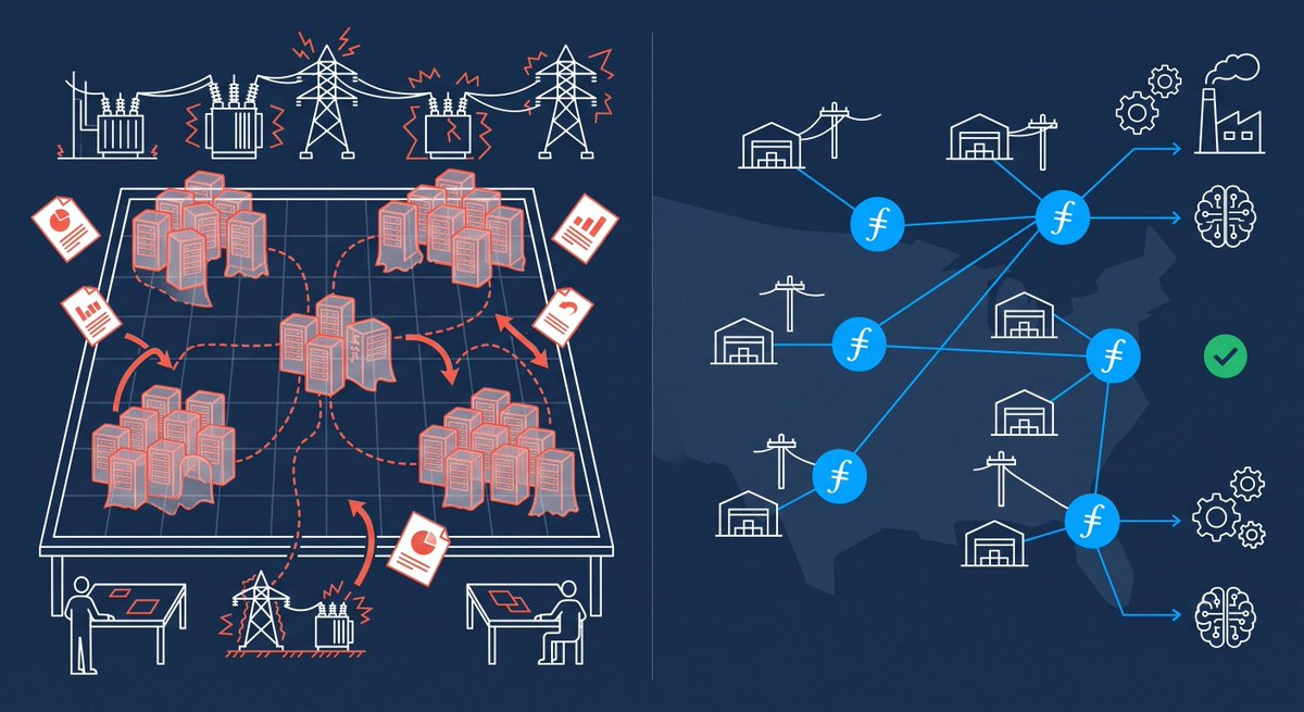 Filecoin's tweet photo. 19% of AI data center power requests never actually materialize, per a Capgemini survey of 600+ utility executives. 

Utilities call them phantom loads, and they're distorting investment decisions.

Filecoin doesn't request speculative power. It runs on capacity already deployed. https://t.co/T1DiBezGHK