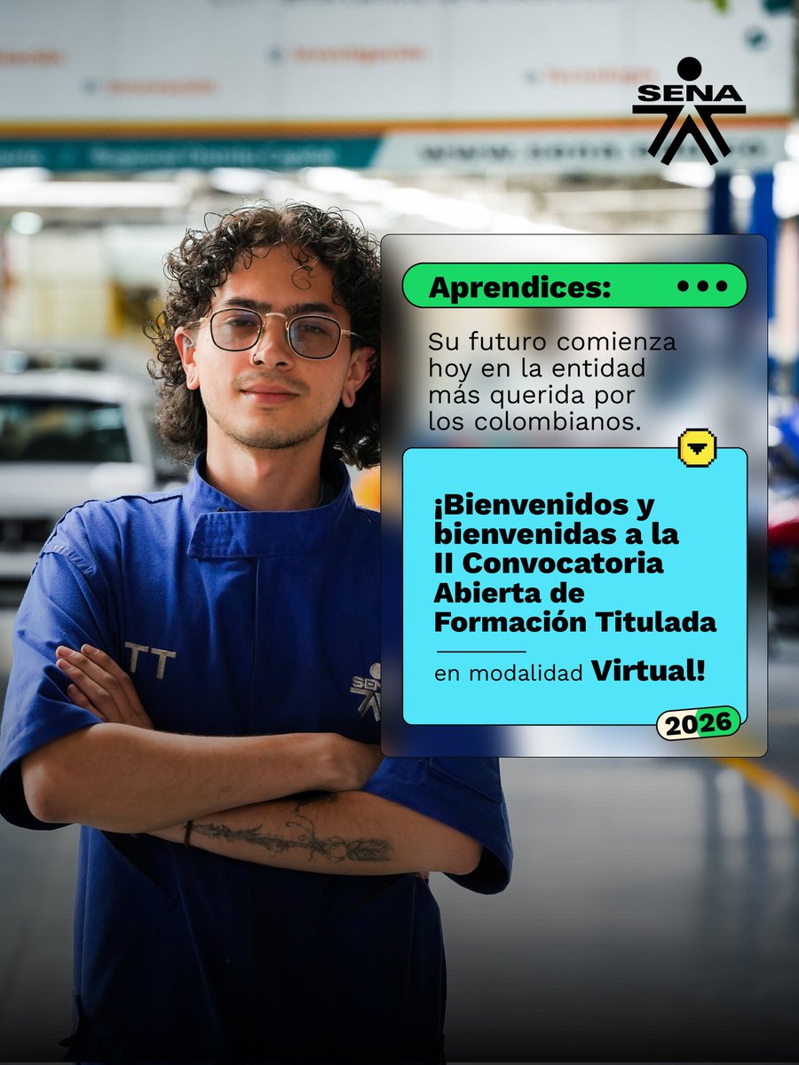 SENAenChoco's tweet photo. 🎉 ¡Bienvenidos al SENA! 💚

Hoy comienza una nueva etapa llena de aprendizajes, retos y oportunidades para transformar su talento en conocimiento.

¡Este es el momento de aprender, crecer y dejar huella! #EstudiaEnElSENA https://t.co/VwKvtGZb3h