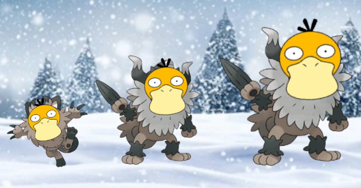 CentroLeaks's tweet photo. NEW Pokémon Winds &amp; Waves potential leak / rumor:

- Psyduck will get an Ice/Psychic Regional Form 
- It will also get 2 brand new regional evolutions, thus turning it into a three-stage line

Leaked by @IcyBoi33, treat it as a rumor for now https://t.co/NUy6sd9bNs