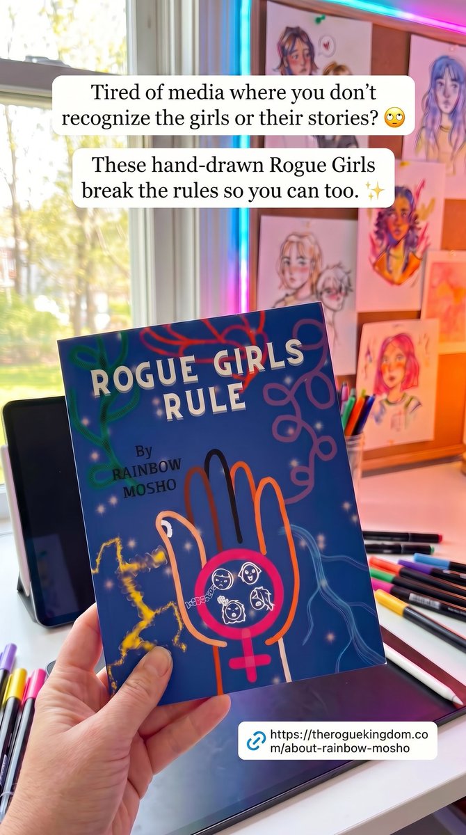 RainbowMosho's tweet photo. Around the World in 19 Stories
The first Rogue Girls Rule book shares 19 unforgettable characters.
Each one opens a different window into imagination, mythology, resilience, or culture.
Together they remind us that there is no single way to be brave.
 https://t.co/W9QKBAVmO9 https://t.co/dyGsy09KBj