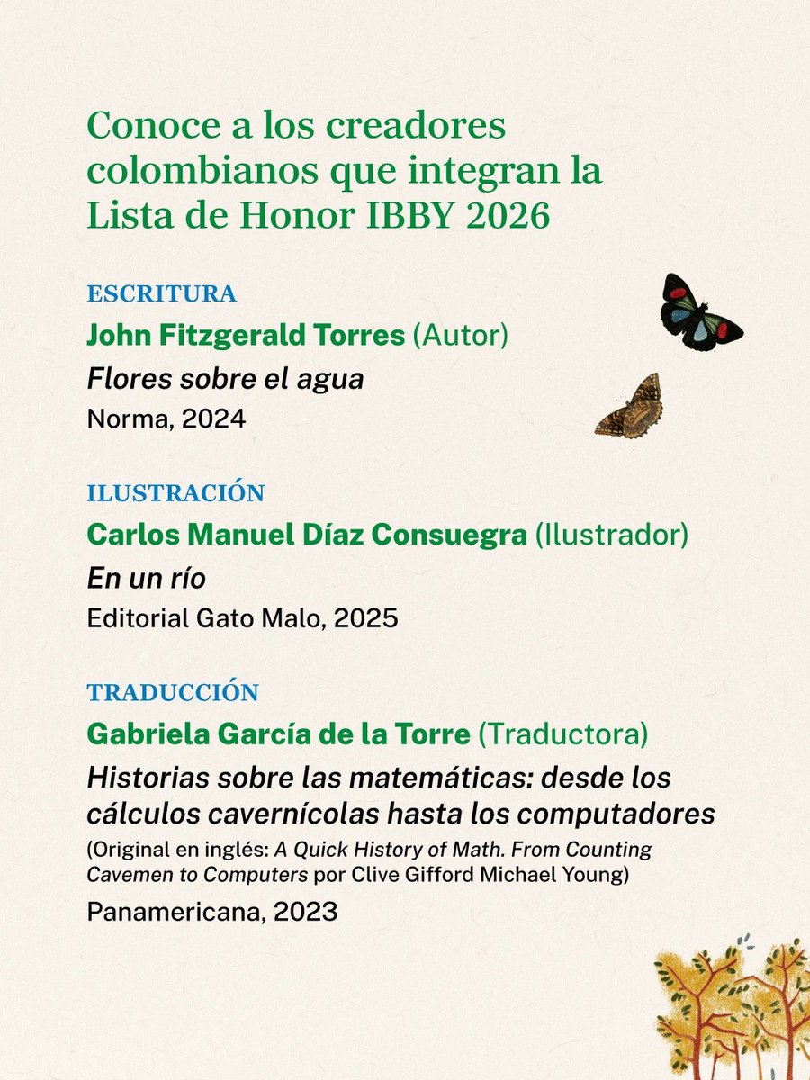 FILBogota's tweet photo. ✍️La Lista de Honor de la Organización Internacional para el Libro Juvenil (IBBY) reúne, cada dos años, una selección de libros infantiles y juveniles que destacan por su calidad y por representar la diversidad cultural de los países miembros. https://t.co/GNTZAMJ6Ti