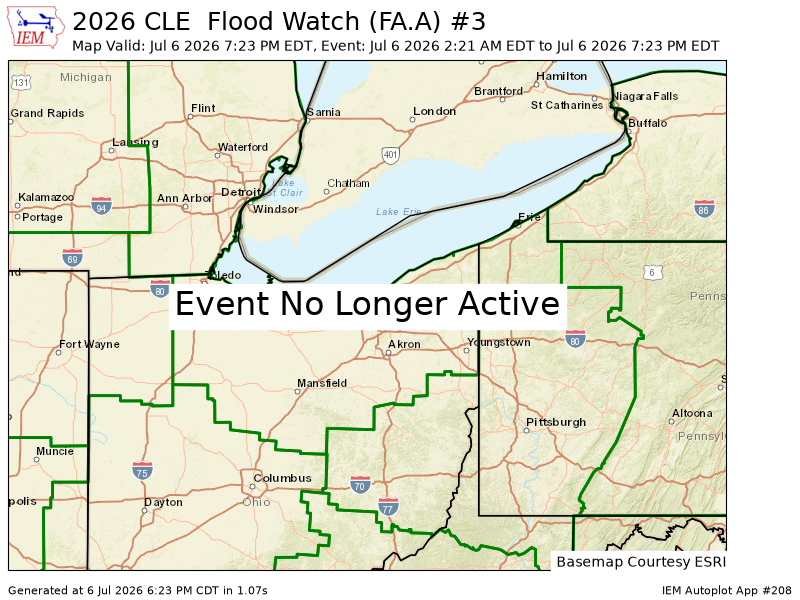 HuntersWx's tweet photo. CLE cancels Flood Watch for Ashland, Mahoning, Medina, Portage, Richland, Stark, Summit, Trumbull, Wayne [OH] and Crawford [PA] https://t.co/whHPphXbt3 https://t.co/KBUeZTARyy