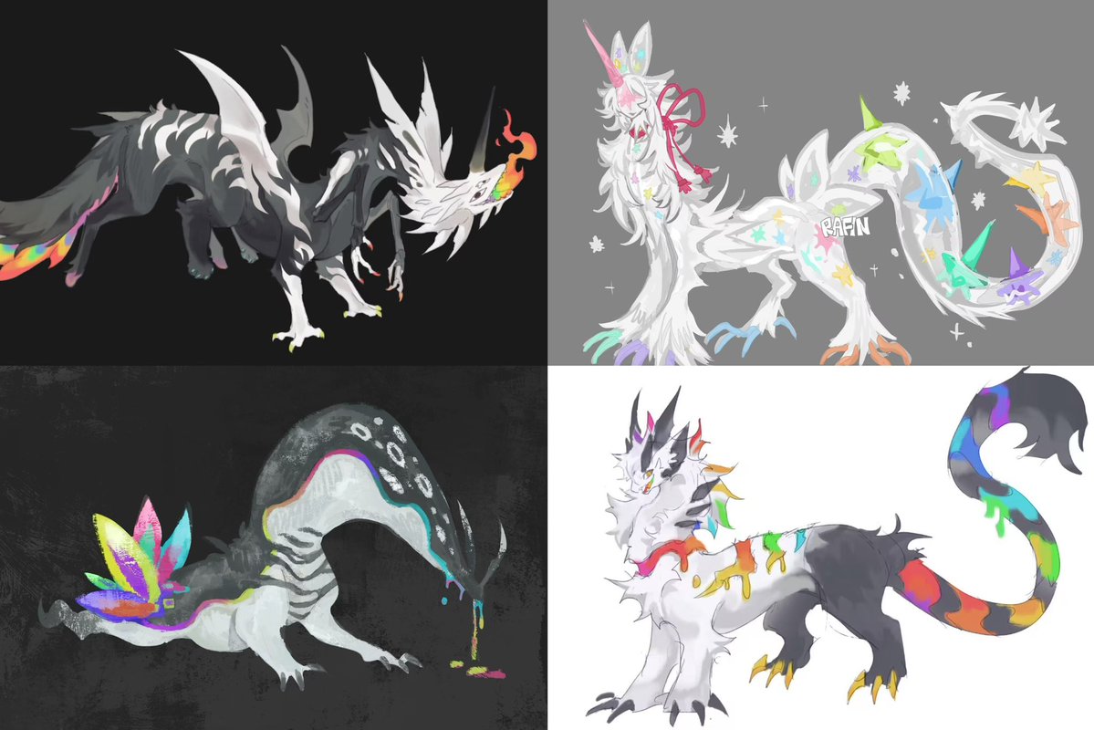 bbbblebbbbb's tweet photo. I have a shapeshifter oc, and I really want to see how different and unexpected it can change into.
So as a customer, i ask multiple artists to do custom design based on same requirements .
I also did many designs for it by myself…here are some examples https://t.co/88YYvjlCu0