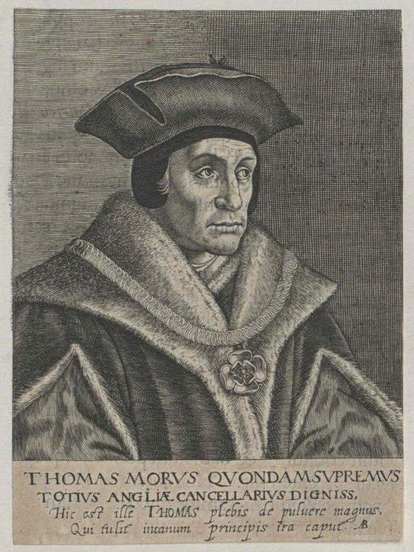 chesterbelloc3's tweet photo. Today is the day upon which St. Thomas More was executed. He quipped to the executioner: 
"I beg you will help me to get up; as for coming down, you may leave me alone for that." https://t.co/T3EKJIpnwi