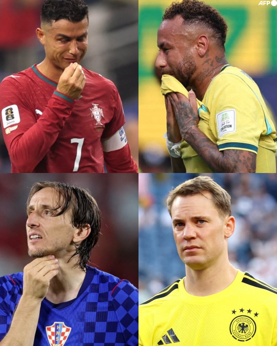 InvictosSomos's tweet photo. ¡¡ES EL FINAL DE UNA ÉPOCA QUE JAMÁS VOLVERÁ A REPETIRSE!! 

➤ Jamás volveremos a ver a Cristiano Ronaldo, el mejor goleador de toda la historia, en la Copa del Mundo.

➤ Jamás volveremos a ver Neymar Júnior, el mago más grande de la época, en la Copa del Mundo.

➤ Jamás volveremos a ver a Luka Modric, el mediocampista más consistente de todos los tiempos, en la Copa del Mundo.

➤ Y jamás volveremos a ver a Manuel Neuer, el mejor portero de toda la historia, en la Copa del Mundo.

Sí, en la última semana, despedimos para siempre de la Copa del Mundo a Cristiano Ronaldo, Neymar Júnior, Luka Modric y Manuel Neuer. Tristemente, estamos siendo testigos del final de una época que nunca volverá a repetirse.

GRACIAS POR TODO, LEYENDAS.