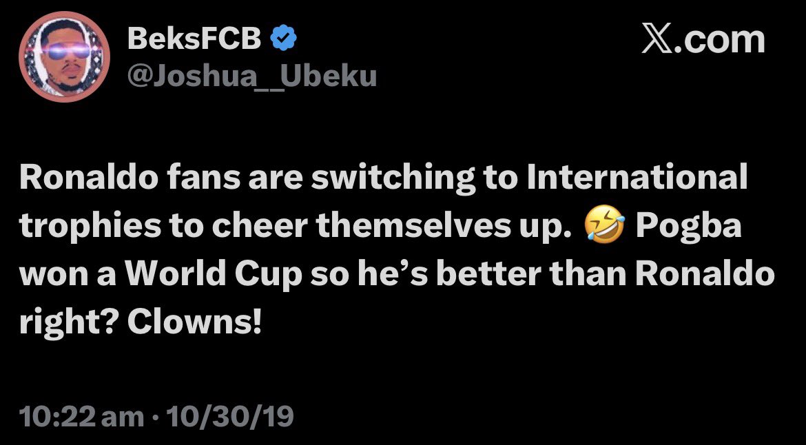 pareeofph01's tweet photo. Once a Barca fan tells you Winning the World Cup ended the GOAT debate,show them this and say nothing 👍 https://t.co/C9EnttwA5p