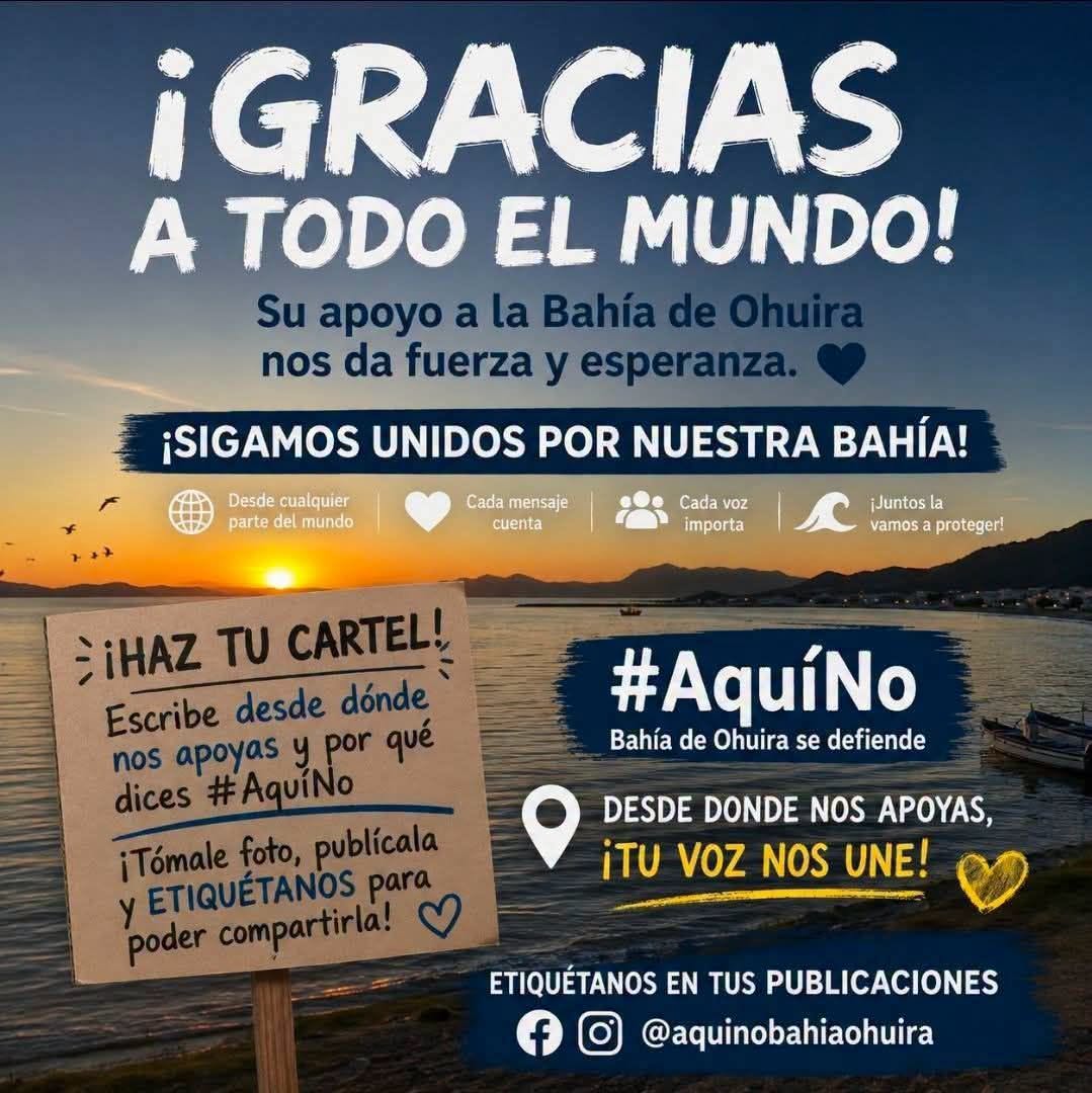 Desinformemonos's tweet photo. #DesAgenda 📕| Acción digital en apoyo a la Bahía de Ohiura. Realiza tu cartel y publícalo con el #AquíNo https://t.co/Xr0qft6Vfx