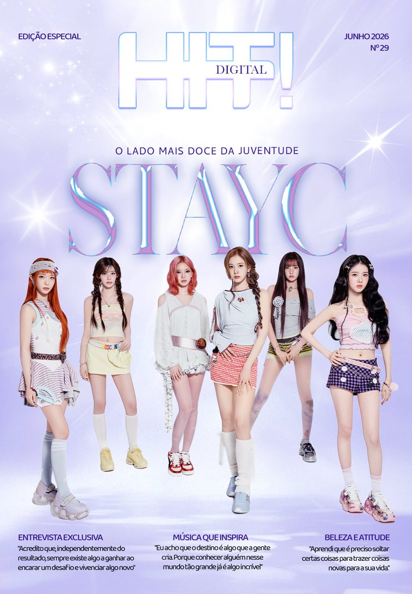 hitmagazine_br's tweet photo. O lado mais doce da juventude!  O STAYC (@STAYC_official) está de volta à HIT!, desta vez assumindo o posto da nossa capa digital de junho. 

Depois de brilharem na nossa 21ª edição física, as meninas resolveram passar por aqui novamente e bater um papo em uma entrevista exclusiva para celebrar o recente lançamento do sexto single album “2:LOVE”.
 📌 Você pode acessar gratuitamente a entrevista completa através do nosso site em: https://t.co/6PBOlN9ugV

Agradecimento especial ao STAYC e à High Up Entertainment pela oportunidade e confiança no nosso trabalho!

Foto: High Up Entertainment  Booking e Tradução: Carol Steinert  Texto: Janeise Santos  Entrevista: Nini Vasconcelos e Gustavo Luz  Chamada de capa: Camila Corrêa Amorim  Edição de capa: Tayná Mendonça  
#HITxSTAYC #STAYC #스테이씨 #SWITH #2LOVE #KPOP