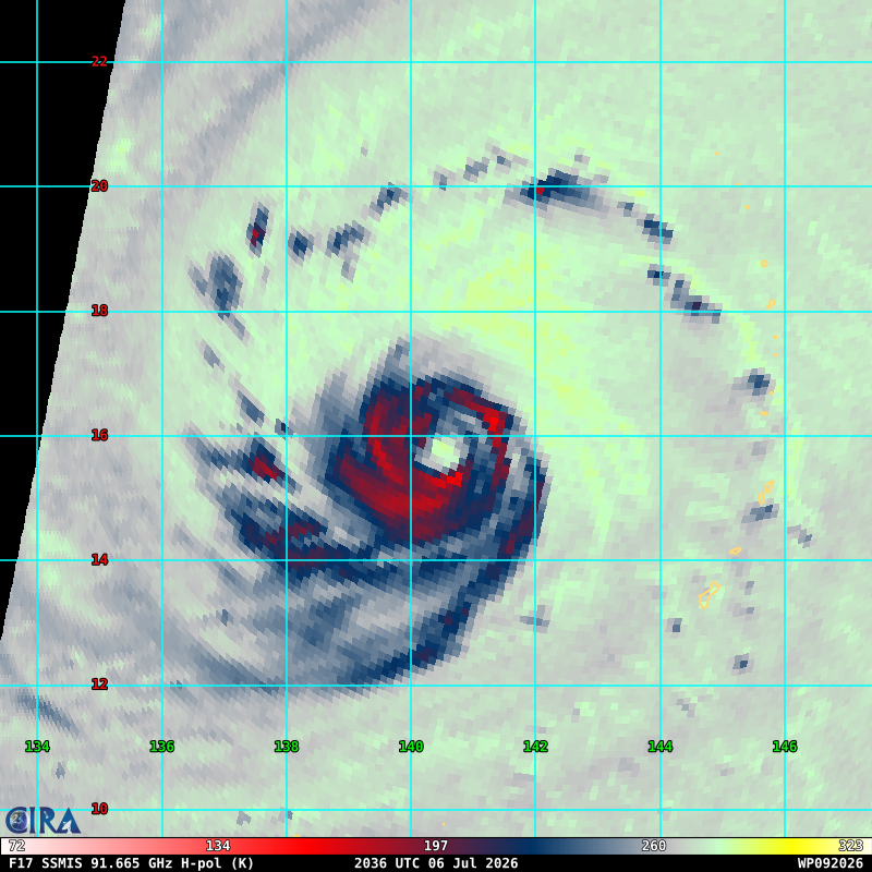 MattWestPacWX's tweet photo. Based on recent satellite imagery, Super Typhoon #Bavi appears to have reached its peak intensity as it meanders across the Philippine Sea. It has already weakened to a Category 4 storm but continues to maintain super typhoon intensity by the Joint Typhoon Warning Center (JTWC) and remains at the "violent" intensity of the Japan Meteorological Agency (JMA).

JMA (JP): 105 kts (~195 km/h) [10-min] {Violent}
PAGASA (PH): 105 kts (~195 km/h) [10-min] {Super typhoon}
JTWC (US): 135 kts (~250 km/h) [1-min] {Category 4}

There are two main reasons for its gradual weakening. First, an eyewall replacement cycle (ERC) is underway, as seen in microwave imagery, showing the collapse of the inner eyewall as it competes with the outer eyewall. The eye has cooled down but still warm at 12.5°C, with cold cloud tops reaching -80°C.

Second, moderate easterly wind shear is affecting the southeastern quadrant of the storm, with most of the convective activity now concentrated in the western semicircle due to strong westerly outflow.

Both DOST-PAGASA and the Joint Typhoon Warning Center (JTWC) forecast STY Bavi to maintain super typhoon intensity over the next 48 hours while undergoing an eyewall replacement cycle (ERC) and fighting with moderate wind shear.

Once the ERC is complete, STY Bavi is expected to expand in size once again. PAGASA also indicates that the eastern portion of the Philippines may be placed under Tropical Cyclone Wind Signals as the storm's wind field expands — currently at 1,100 km of gale-wind diameter per JMA.

A landfall in the Philippines remains LESS LIKELY. However, due to the storm's persistent large circulation and its enhancement of the Southwest Monsoon (#HabagatPH), gusty winds may be experienced across much of the country beginning today.

For the official updates and advisories, please follow @dost_pagasa.

📷: Himawari-9 via Dapiya, F17 SSMIS via RAMMB, CIMSS, PAGASA