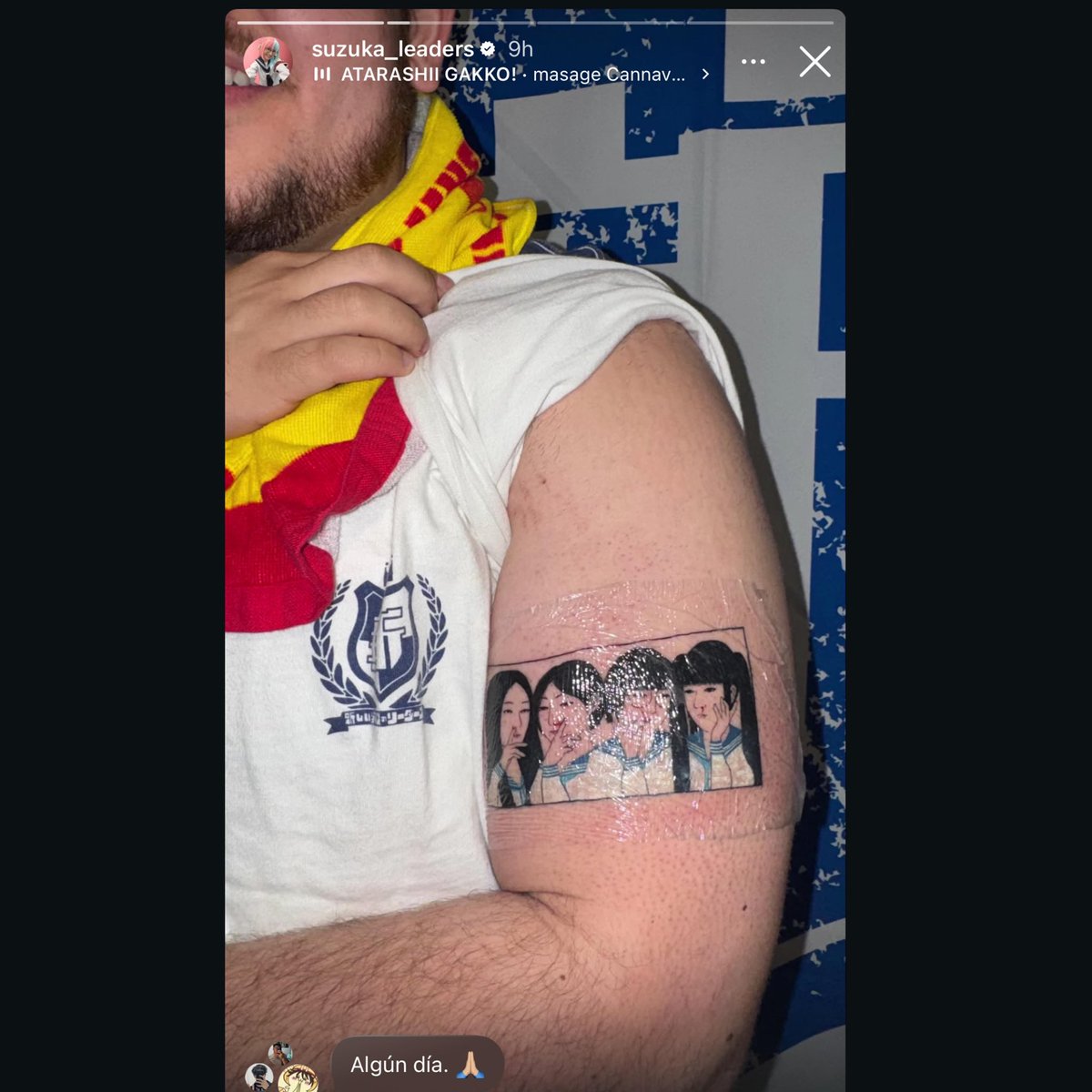 Joseph_cz_'s tweet photo. My tattoo is my favorite thing in the whole world I'm so happy!
Suzuka even posted it on Instagram from meet and greet in japan! Rin&amp;Her even took a picture on he their personal phone! If you ever see me at a concert and want to see it, tell me! #AG #atarashiigakko #新しい学校 https://t.co/k8f6yIUfqB