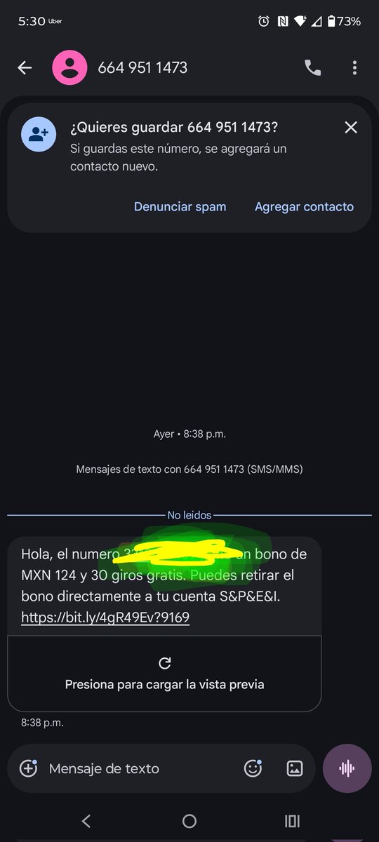 CesarPardo_Udg's tweet photo. @Juan_OrtizMX Desde que la registré por sacar el plan de datos todos los días tengo llamadas de extorsión o mensajes con líneas de crédito o saldos a pagar con links sospechosos a diario. Esa mamada nomás sirvió para ser más vulnerable https://t.co/AxzNfDTzT9