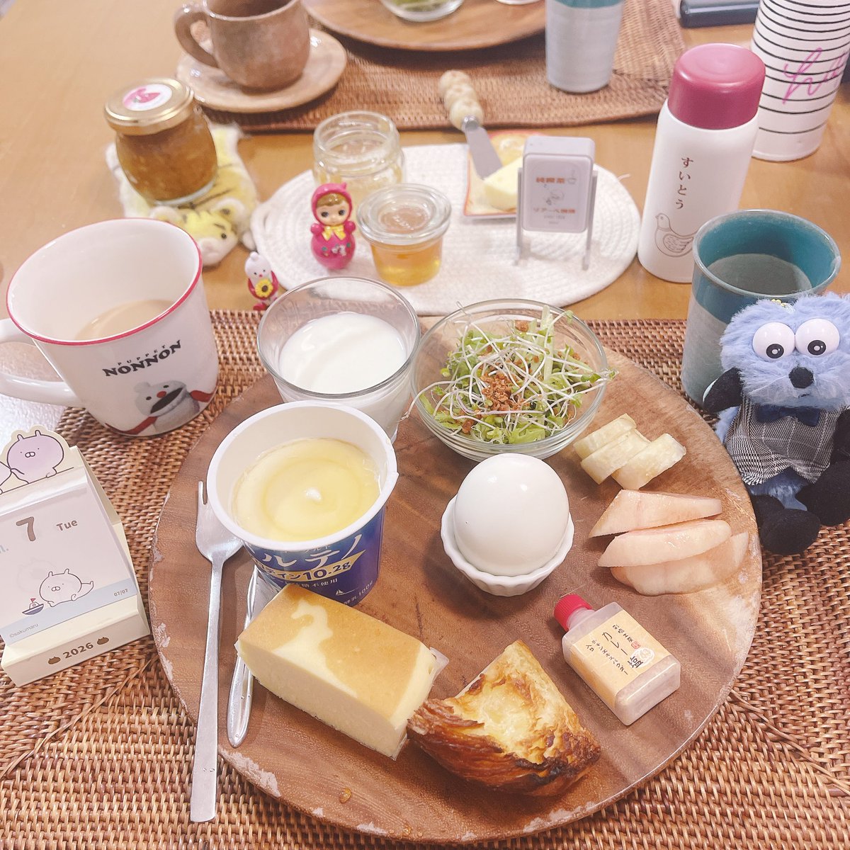 keipyan's tweet photo. おはようございます☀️

純喫茶ソアーべ珈琲っ

🥚
🍑(飯山)
🍌

#深田組  #soavemusic #おうちごはん https://t.co/ajnea5AJYA