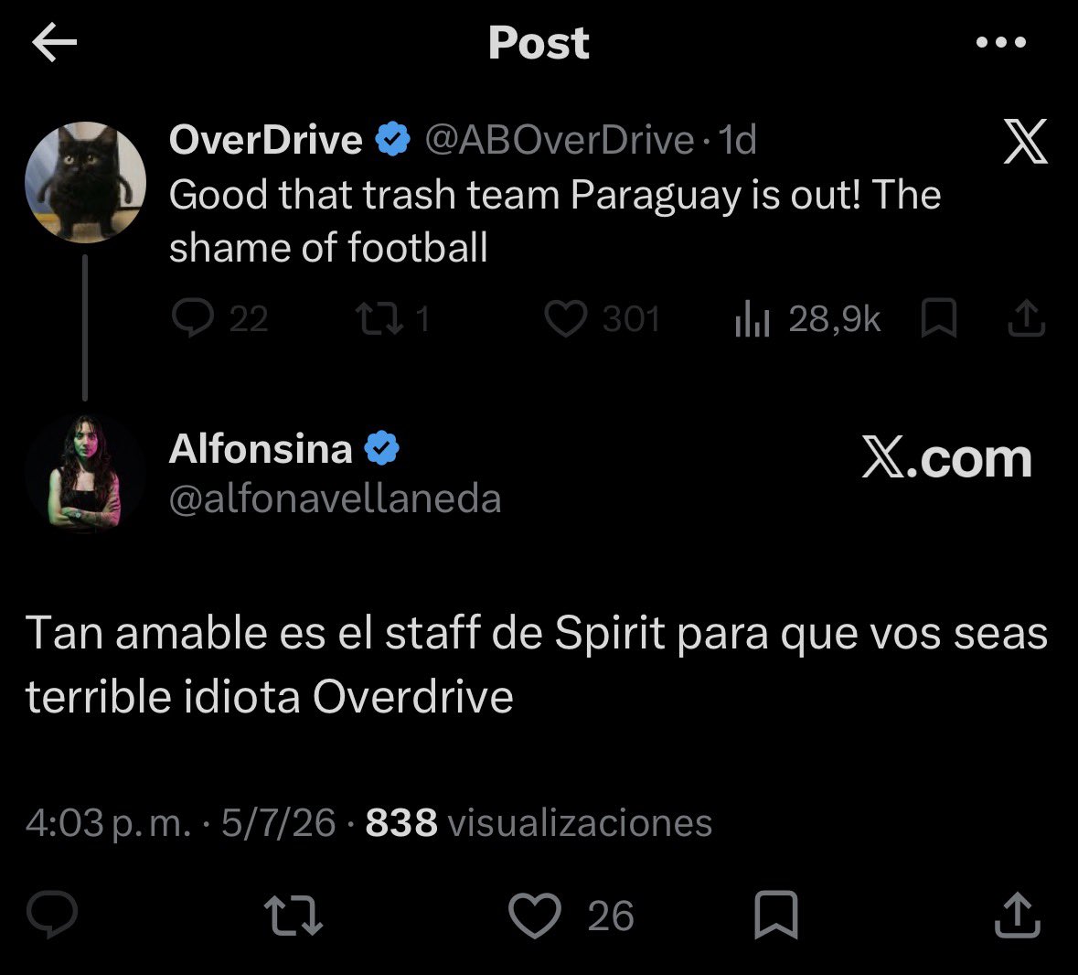 alfonavellaneda's tweet photo. Me bloqueó Overdrive 👍 https://t.co/xCeem0vCyZ