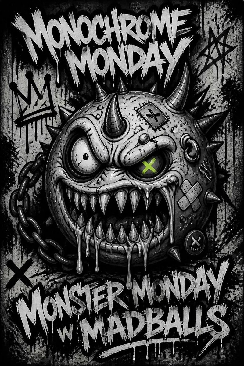 spawns_ai's tweet photo. MONOCHROME MONDAY ART
🎨 QT Your Monochrome With A Pop-U
tftt: @seahawkgirl84
Everyone is welcome to join, tag friends
Connect on @X through sharing your art
Happy #MonsterMonday w #Madballs +
#MonochromeMonday w #PopUp! 💚 https://t.co/gg6gQ5Sqel