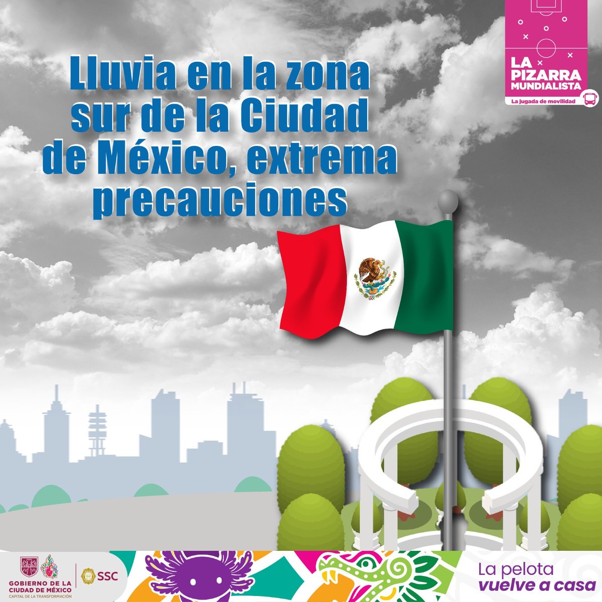 OVIALCDMX's tweet photo. 17:42 Conduce con precaución, se registra #Luvia en la zona Sur de la #CDMX #Tlaloque2026 #MovilidadCDMX https://t.co/bOeAC9FHYQ