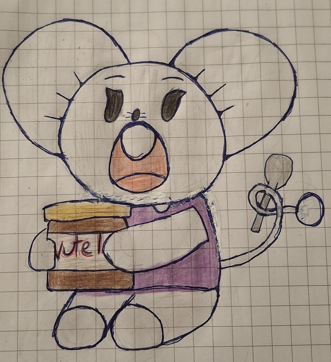 vega_kp's tweet photo. dibujo aqui, soy yo como un Tandemaus, que es de mis pokemon favoritos, son bien lindos, y si, la nutella es de mis cosas favoritas en el mundo entero

#pokemon
#tandemaus
#pokemontandemaus
#nutella https://t.co/xJVoMxLX07